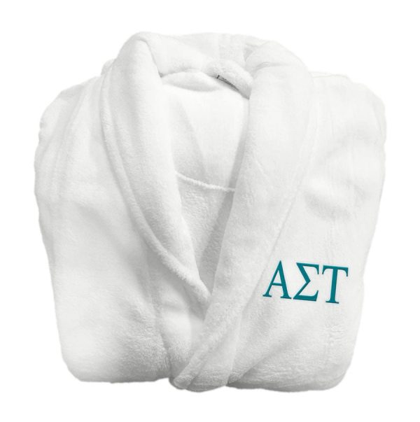 Alpha Sigma Tau Greek Letter Bathrobe Discount